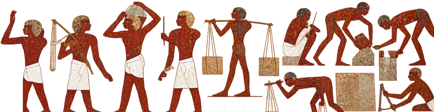 رسم جداري لعمال وحرفيين مصريين